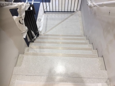 Pre-cast terrazzo stair treads
